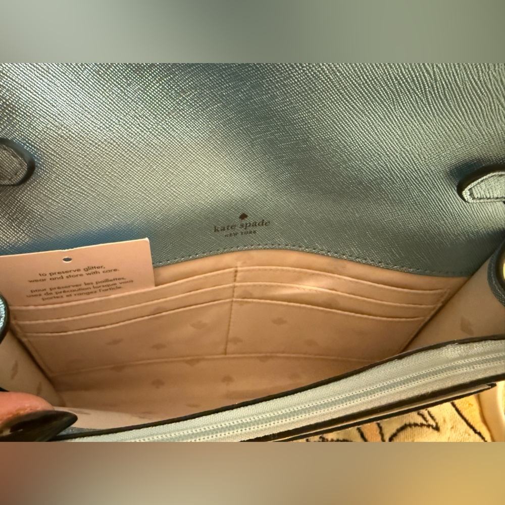 Kate Spade ♠️ Glitter Blue Crossbody Bag - Picture 8 of 10